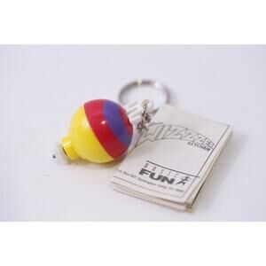 Wizzzer, Keychain, Basic Fun, Spinning Top, Vintage, Accessory, ~ 251016-WH 1378